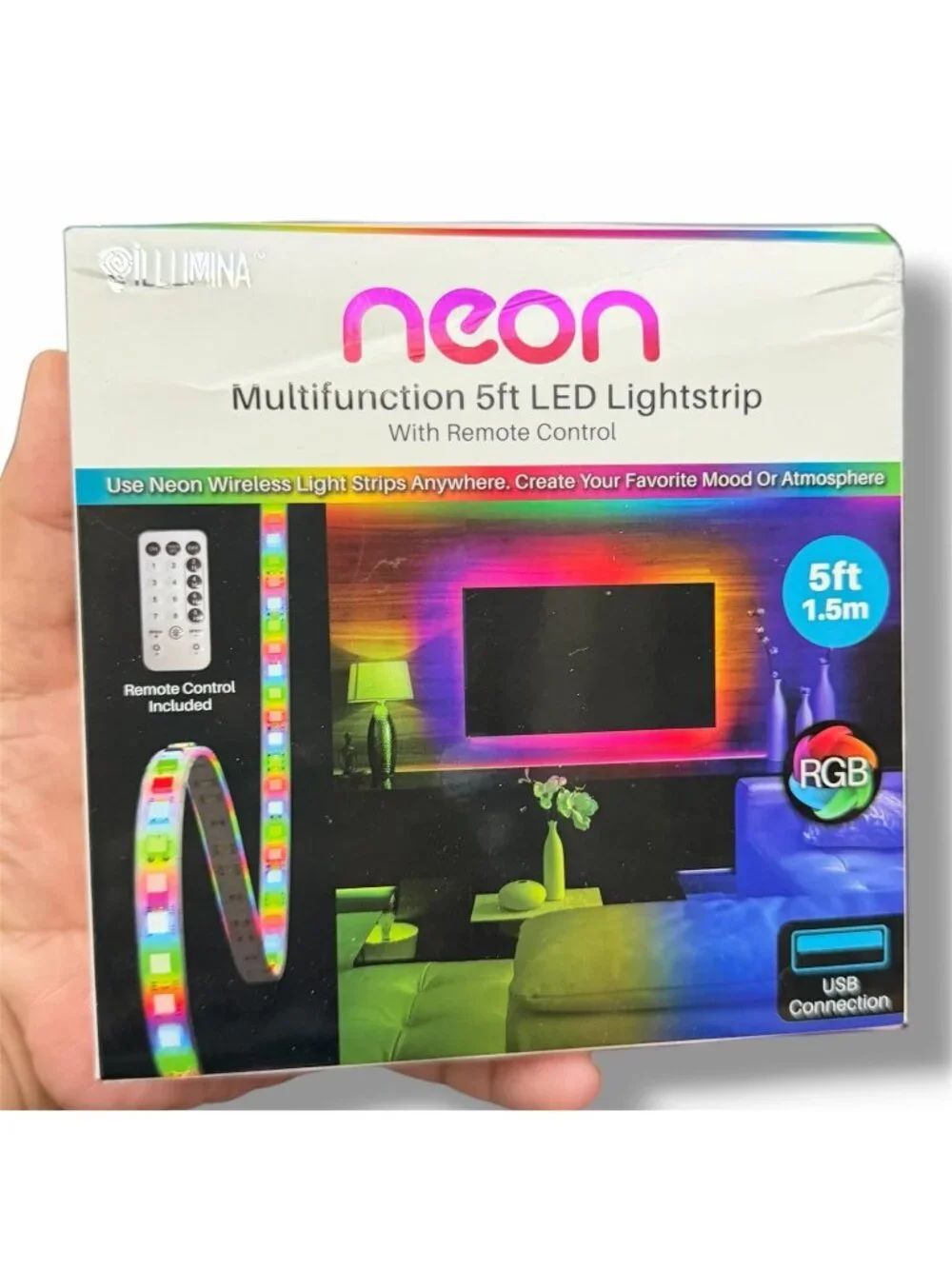 Illumina Neon Function Indoor Wireless 5ft Led Strip Remote Control